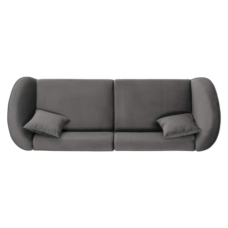 Christopher Knight Home - Allegra Sculptural Upholstered 87" Curved Sofa