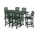 preview thumbnail 4 of 6, POLYWOOD Lakeside 7-Piece Bar Set - N/A Green