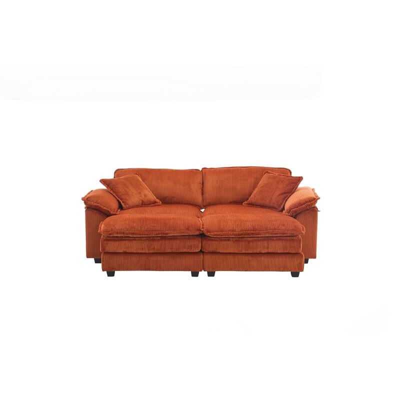 2-seats Sofa With 2 Back Pillows