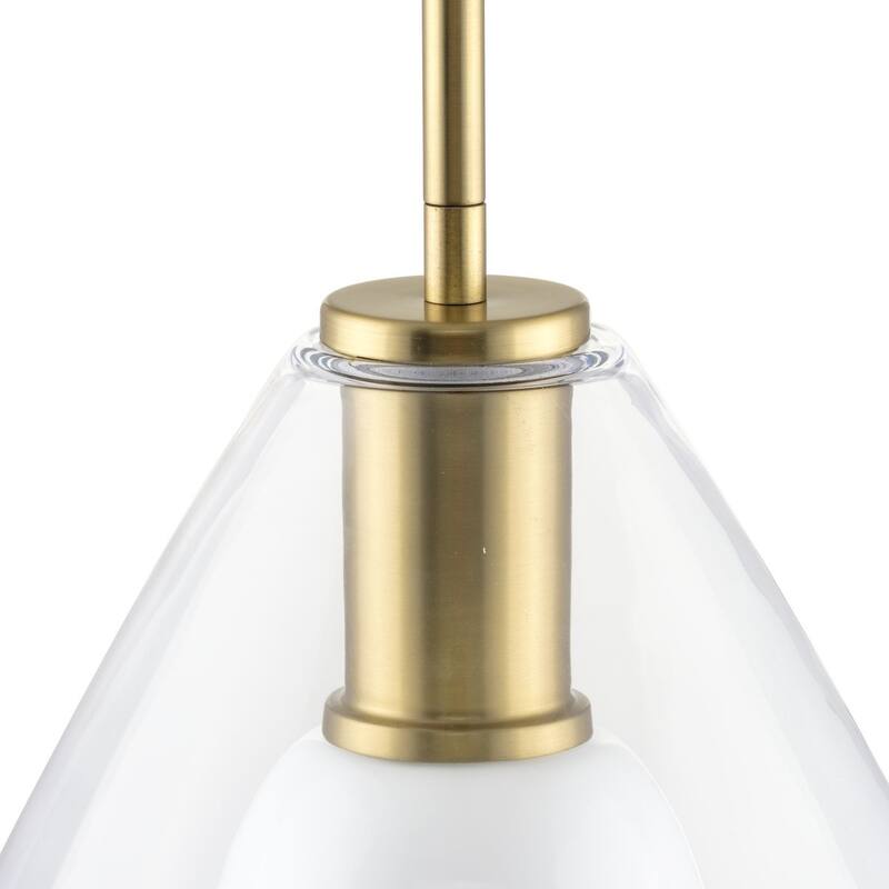Carillon Collection One-Light Brushed Gold Contemporary Pendant - 9.87 in x 9.87 in x 14.25 in
