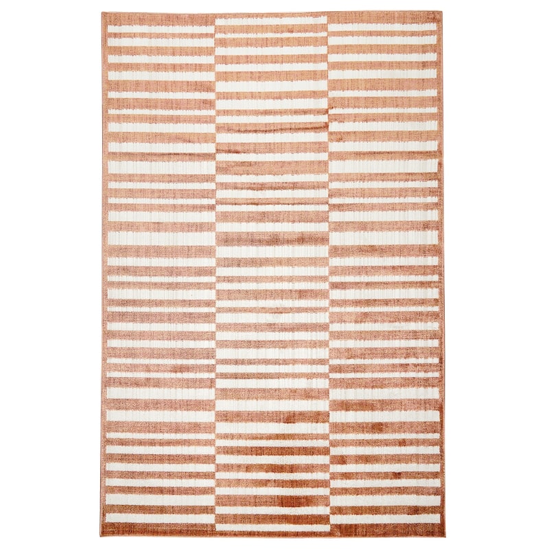 Terra by Obeetee Sahara Stripes Rug - Rust - 5'3" x 7'3"