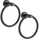 preview thumbnail 1 of 6, Wall Mounted Towel Ring,Bathroom Hand Towel Ring(2 pieces) Satin Black