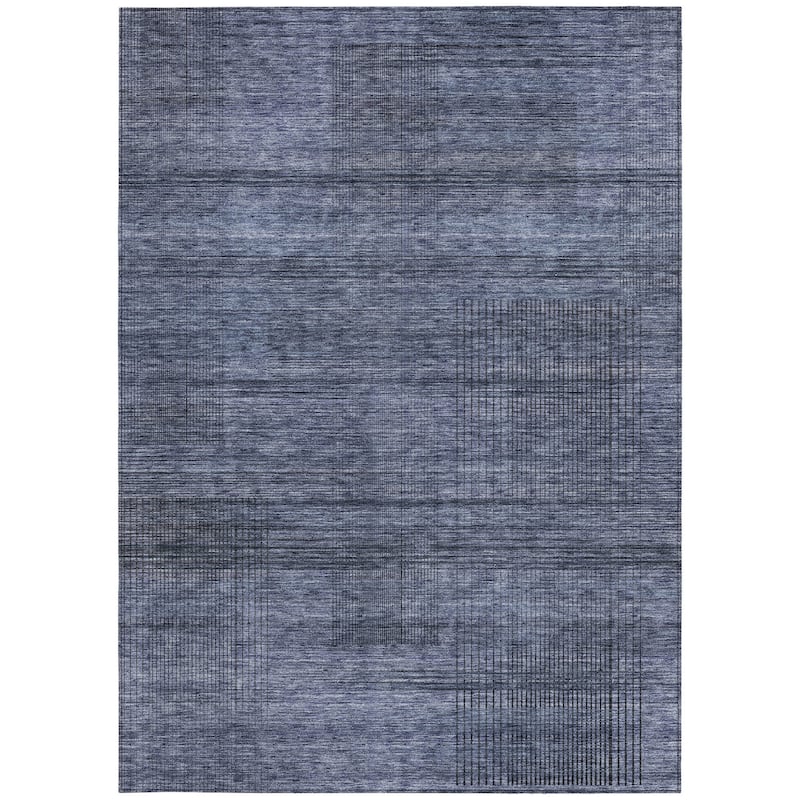 HomeRoots Striped Transitional Rectangle Outdoor Rug