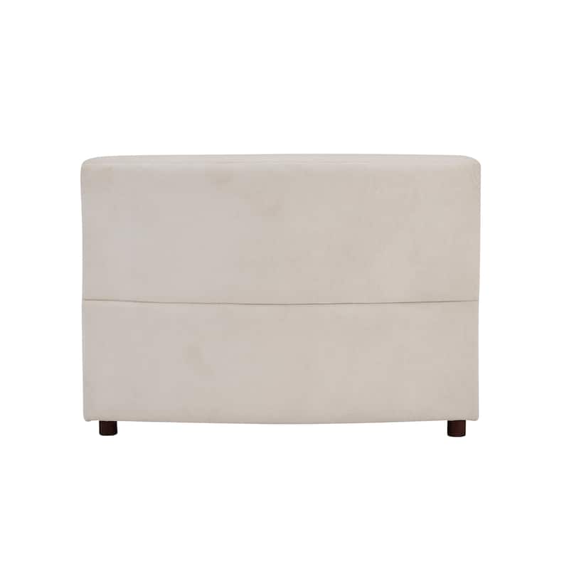 Christopher Knight Home - Luna Modern Upholstered Curved Modular Sofa with Pine Frame