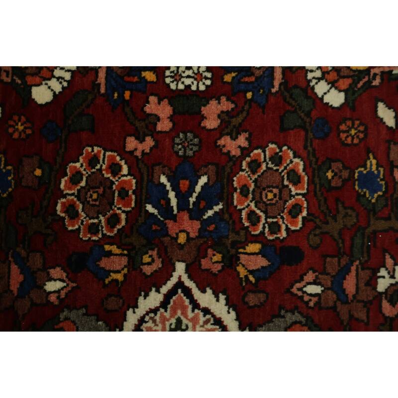 Hand Knotted Oriental 100% Wool Carpet Traditional Floral Red Bakhtiari Area Rug - 13' 1'' X 9' 9''