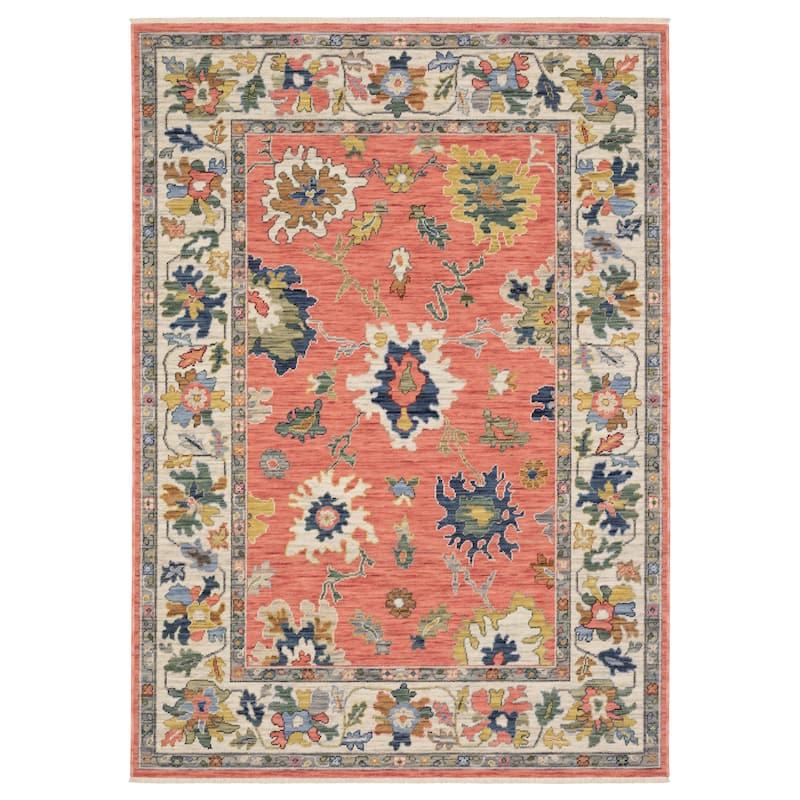 Style Haven Lawson Vintage Oriental Area Rug - 2' x 3' - Salmon Pink/ Multi