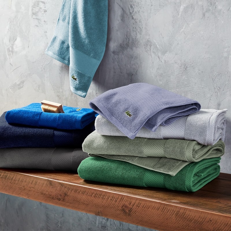 Lacoste Heritage Anti-Microbial 6-Piece Supima Cotton Bath Towel Set