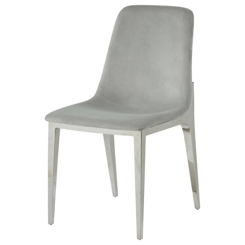 Light Grey and Chrome Side Chairs (Set of 4)