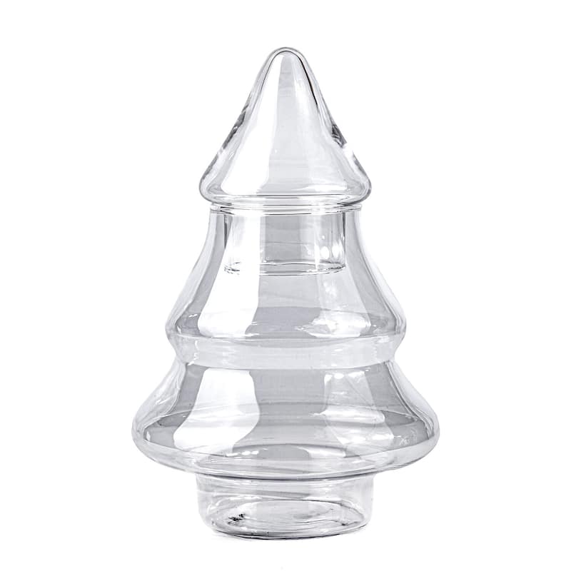 STP Goods Glass Centerpiece Tabletop Christmas Tree - 10.24" - Clear