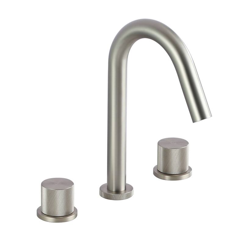 Deck Mounted 8 Inch Widespread Double-Handle Bathroom Faucet