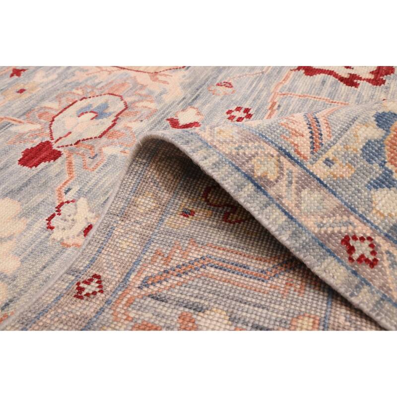 ECARPETGALLERY Hand-knotted Modern Oushak Grey Wool Rug - 8'0 x 10'3