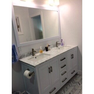 sheffield white 60-inch double bathroom vanity - free shipping sheffield white 60-inch double bathroom vanity - free shipping
