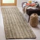 SAFAVIEH Jerneja Handmade Solid Chunky Jute Area Rug - 2'6" x 6' Runner - Sage/Natural