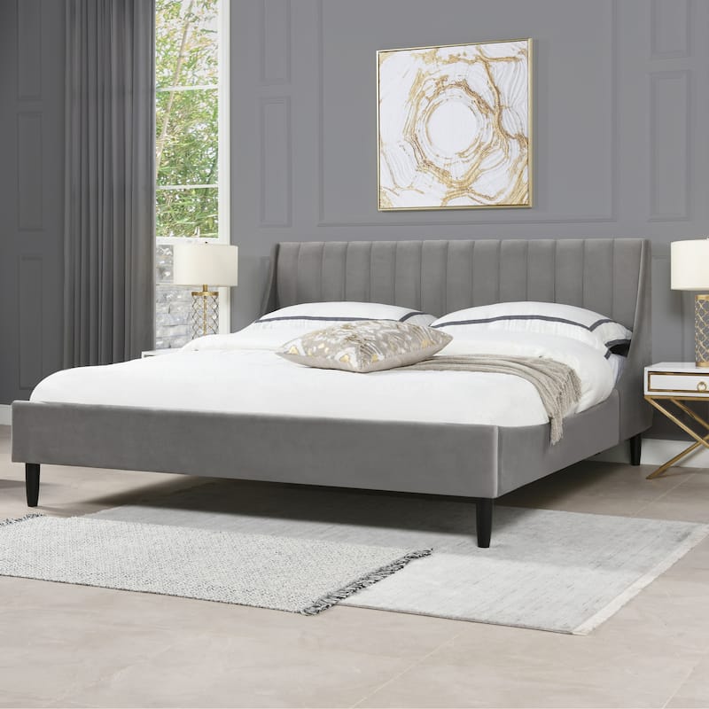 Aspen Vertical Tufted Upholstered Platform Bed