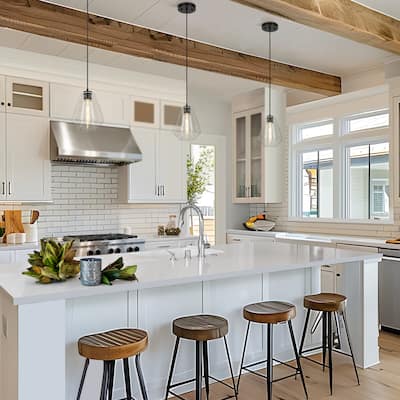 Modern Unique 1-light Ripped Glass Pendant Light Pear-Shaped Kitchen Island Light for Dining Room - 7.8"D × 11.5"H