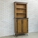 preview thumbnail 22 of 29, 78-inch Tall Lodge Style China Cabinet with 3 Display Shelves, 2 Doors, and 4 Legs