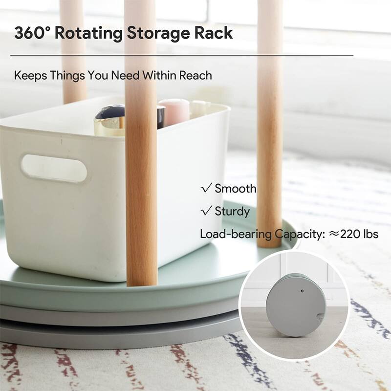 Rotating Storage Shelf, Adjustable Bookshelf, Multifunctional Rack