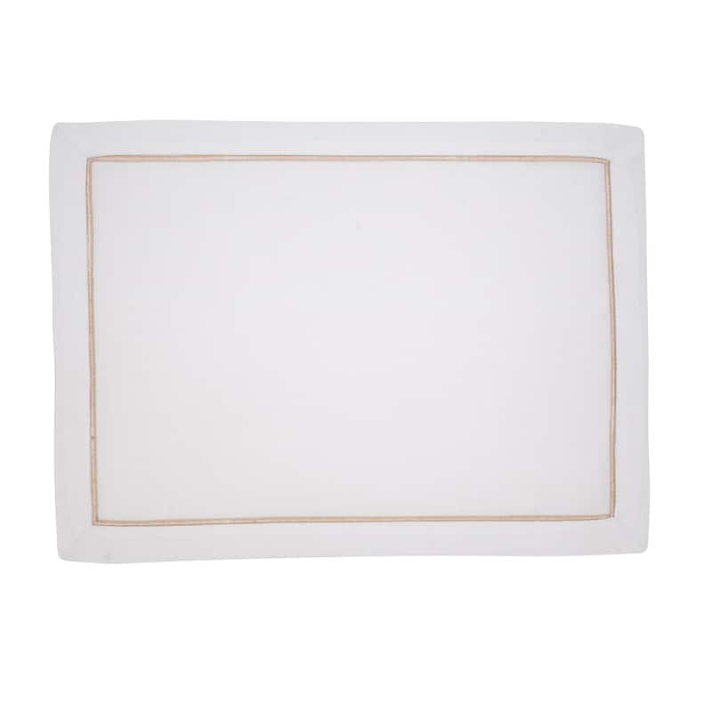 Embroidered Line Design Placemat (Set of 4) - 14"x20"
