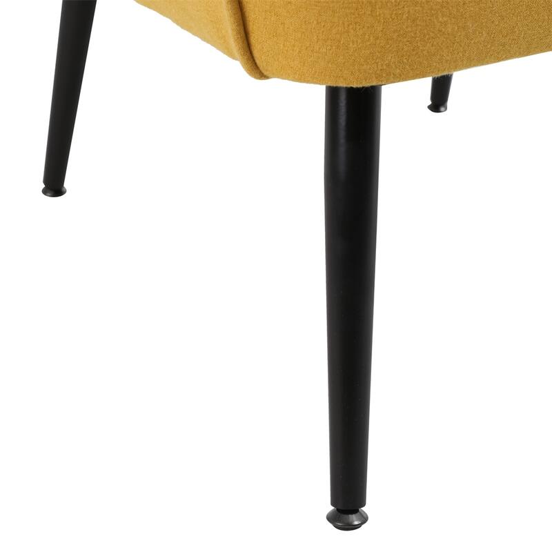 Modern Mid Century Chair Linen Sherpa Armchair