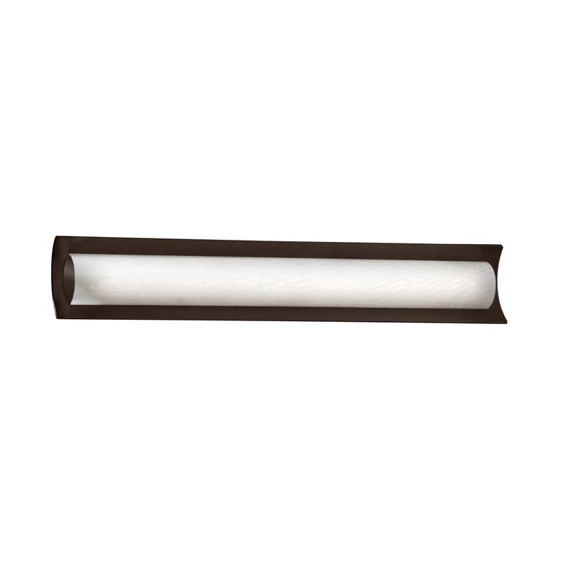 Justice Design Fusion Lineate 30-inch Dark Bronze ADA LED Wall/ Bath Bar, Weave Shade