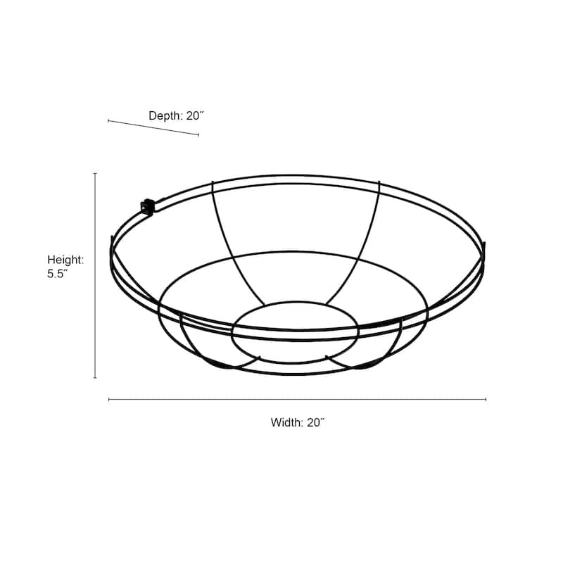R Series Wire Guard - Satin Black - 20" W