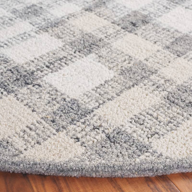 SAFAVIEH Handmade Abstract Zilia Checkered Wool Rug
