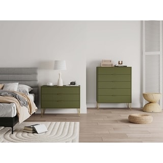 Manhattan Comfort 2-Piece Dumbo Modern Multi Drawer Dresser Set