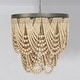 preview thumbnail 32 of 45, 2-Tier Draped Wood Bead Chandelier
