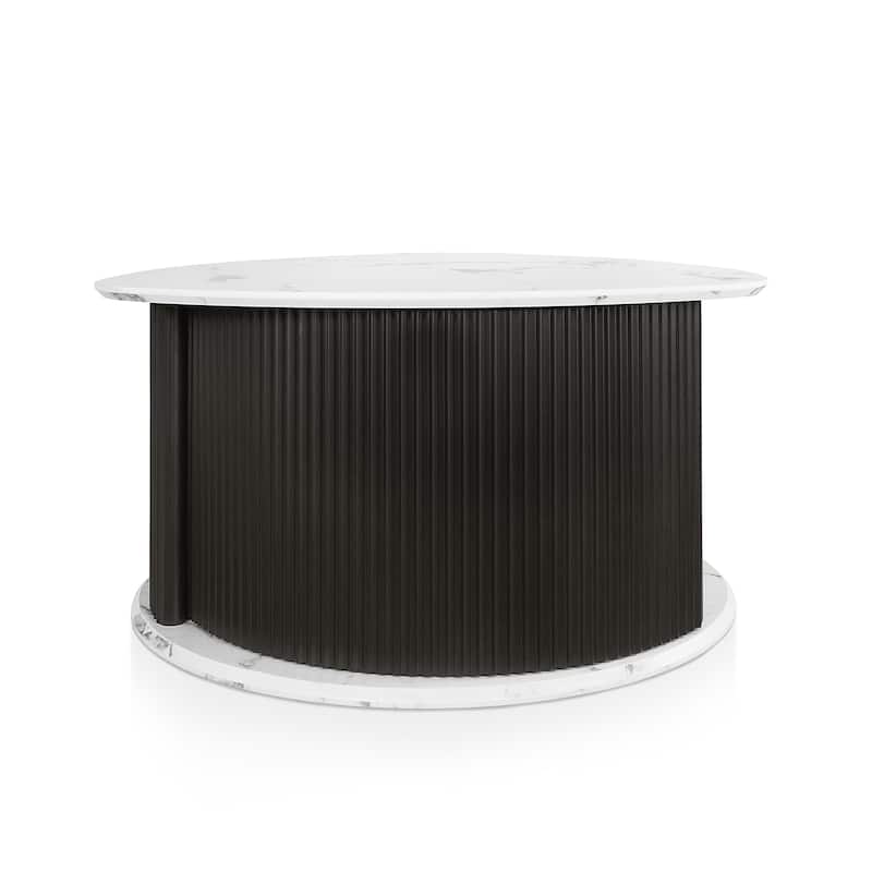 Furniture of America Astra Modern 3-Piece Black Triangle Storage Coffee Table Set