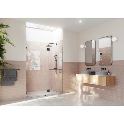 Glass Warehouse 78" x 59.5" Frameless Towel Bar Shower Door - Glass Hinge