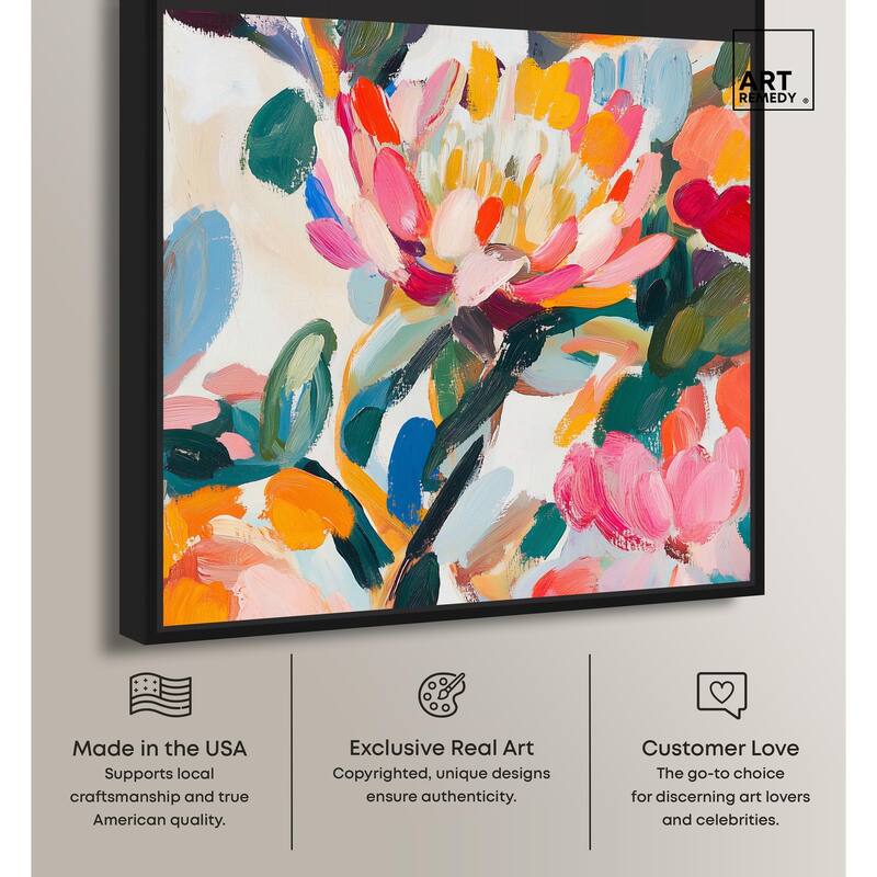 Lively Flora I Canvas by Art Remedy