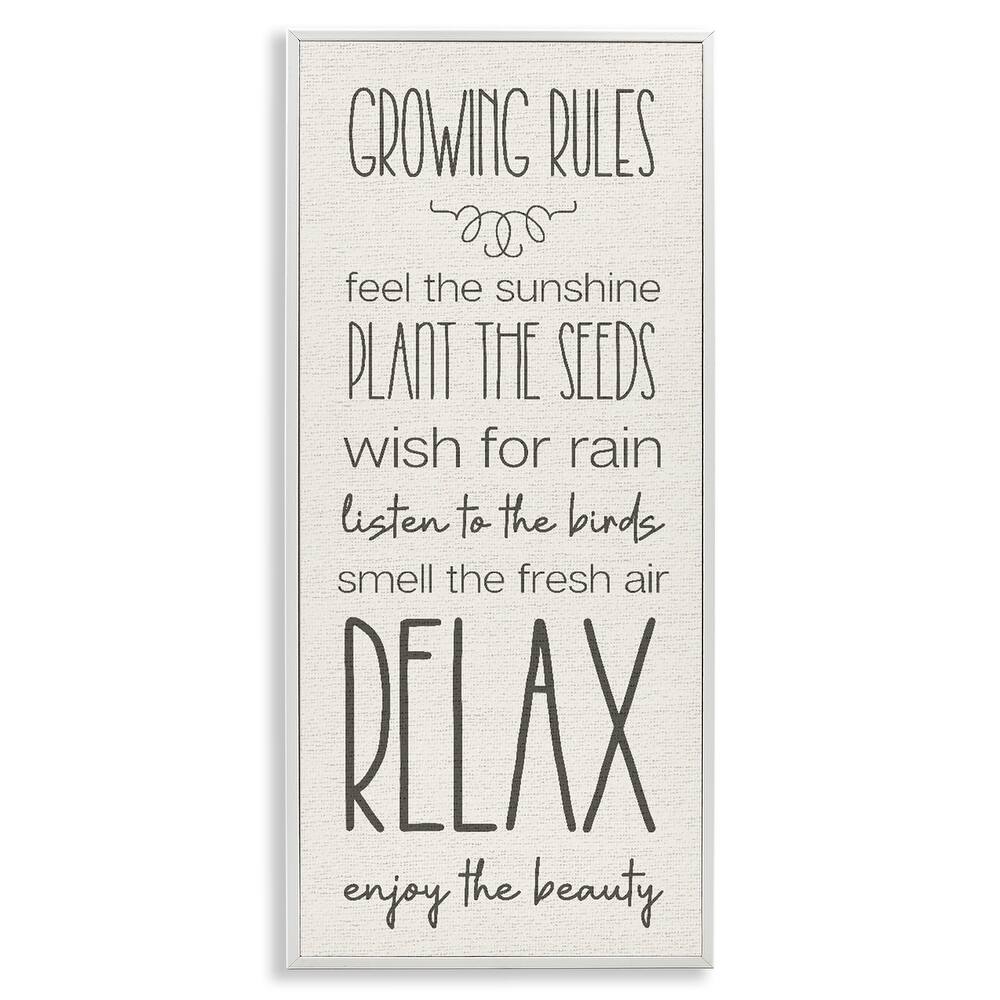 Stupell Serene Gardening Rules Framed Giclee Art Design By Lil' Rue