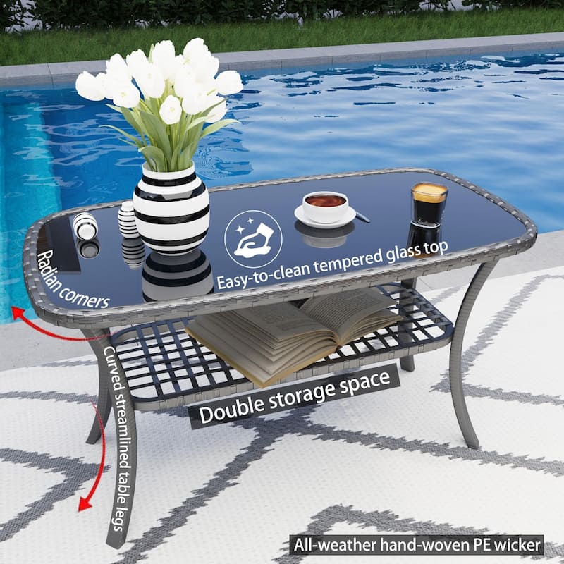 4 Pieces Outdoor Patio Furniture Set