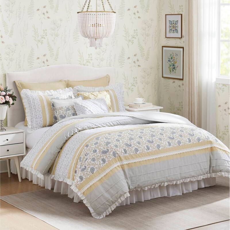 Madison Park Vanessa 9 Piece Cotton Percale Comforter Set