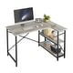 preview thumbnail 74 of 113, Small L Shaped Desk with Storage Shelves Corner Computer Desk