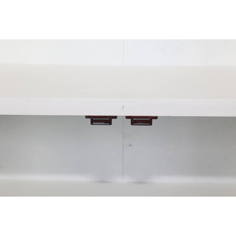 27'' Accent Tall Tower White Storage Cabinet - Rustic Wood Sideboard Pantry Cabinet - Versatile Buffet Cabinet with Stor