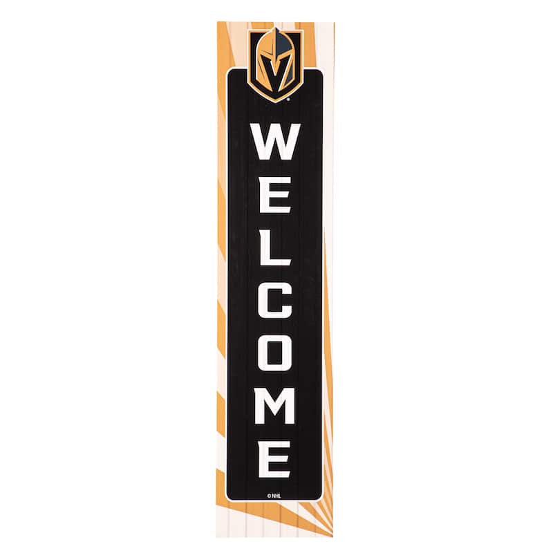 47" Porch Leaner Welcome Wall Sign, Vegas Golden Knights - Black