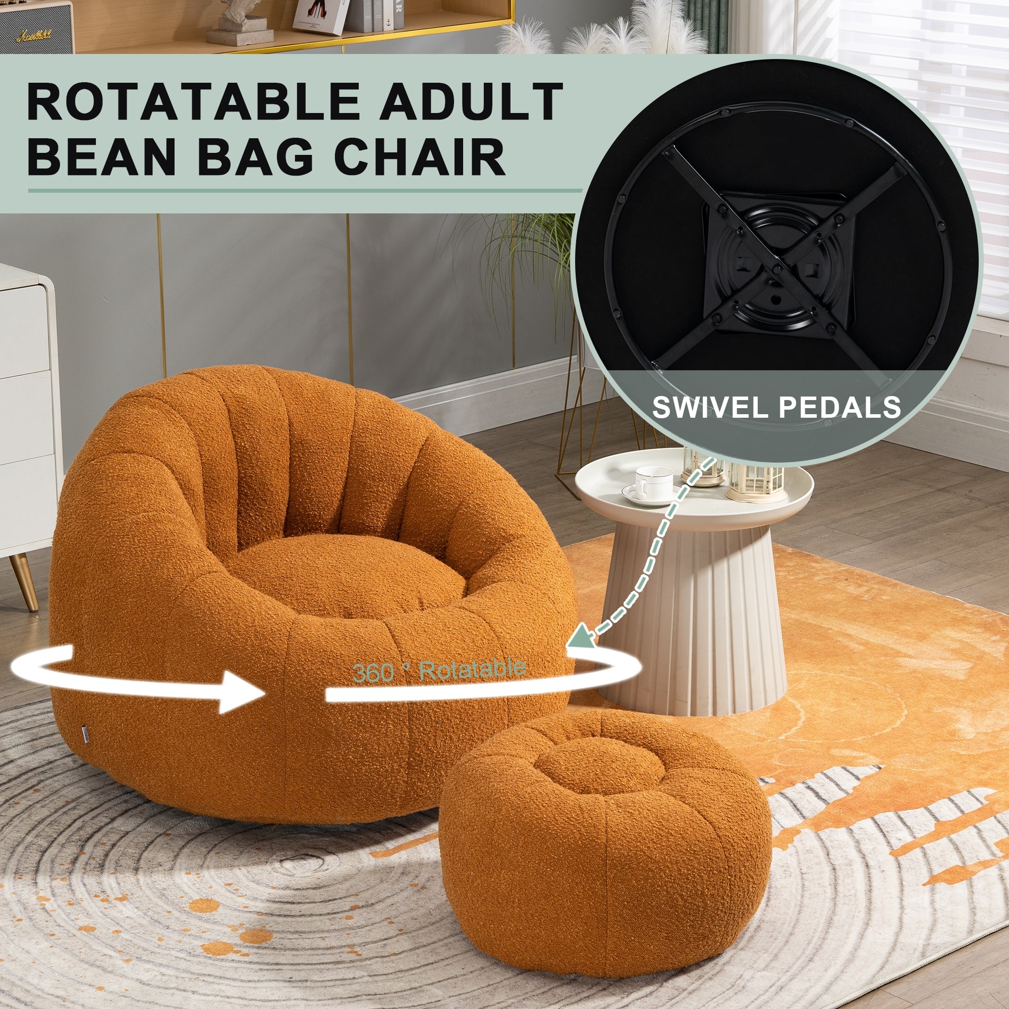 Swivel bean bag chair deals