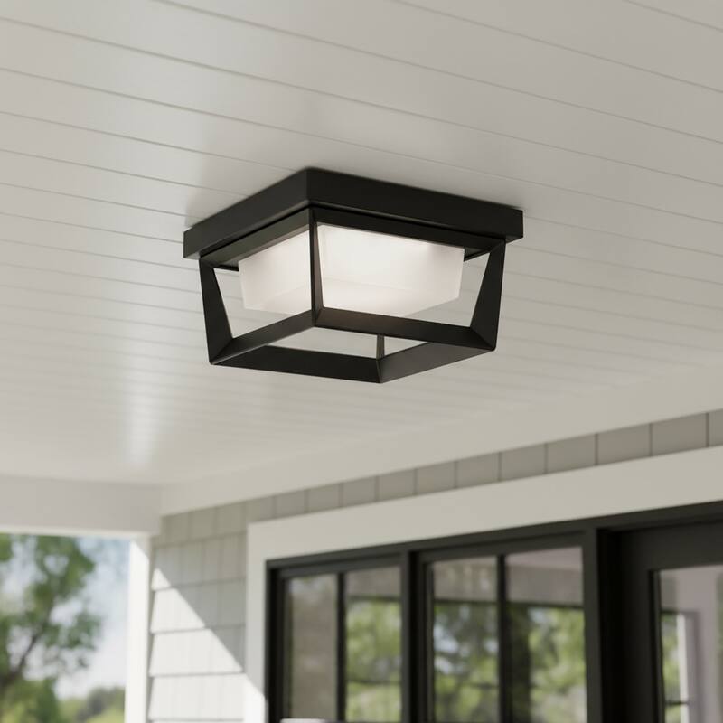 Artcraft Waterbury - 12W LED Outdoor Flush Mount - Black