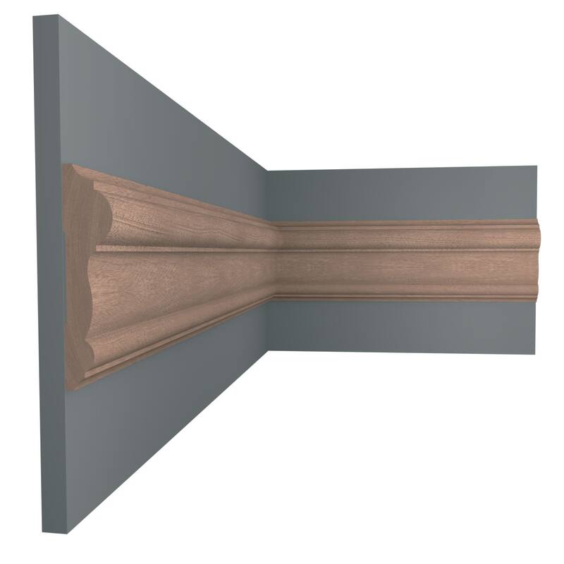 WM297: 11/16-in D x 3-in W x 96-in L Americraft Solid Hardwood Stain Grade Chair Rail Moulding