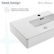 preview thumbnail 20 of 19, Swiss Madison St. Tropez Ceramic Wall Hung Sink with Right Side Faucet Mount - 24"x18"