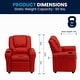 preview thumbnail 71 of 189, Contemporary Kids Recliner with Cup Holder and Headrest - 24"W x 21.5" - 36.5"D x 27"H