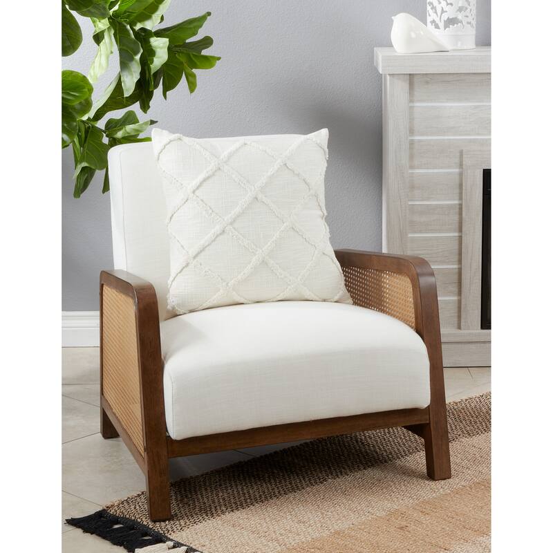 Tufted Pillow With Diamond Design