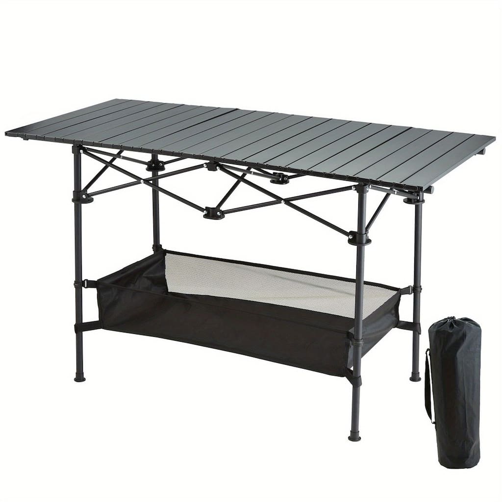 Folding Camping Table, Outdoor Portable Side Desk
