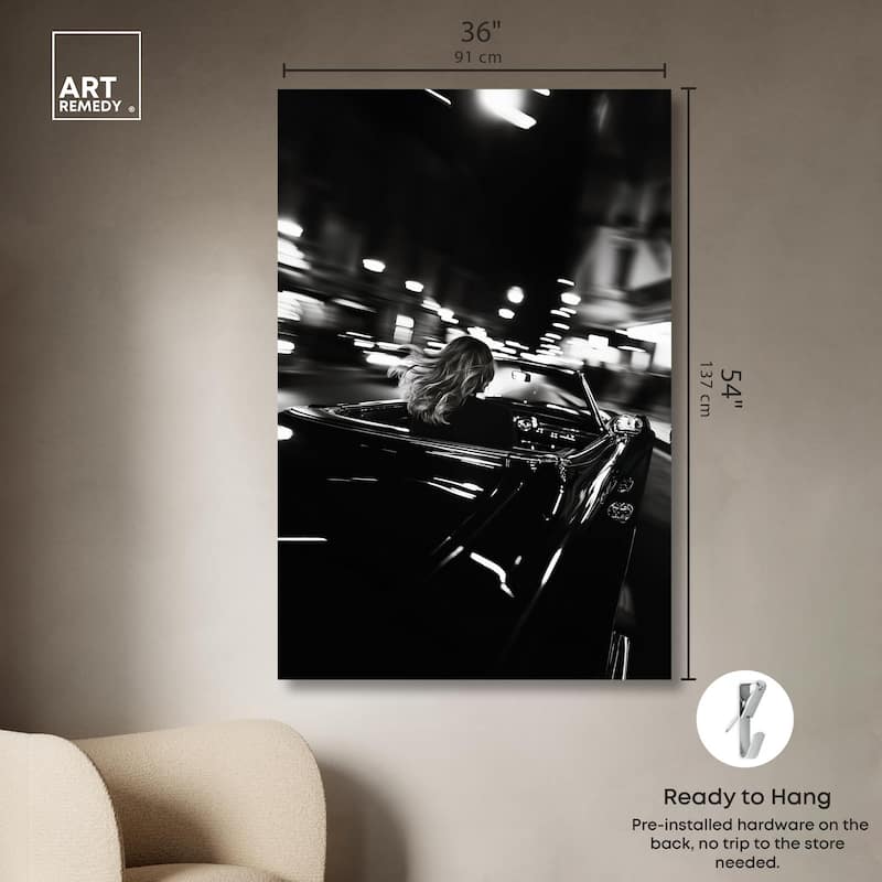 Night Ride Rhapsody Canvas by Art Remedy, Gallery Wrapped