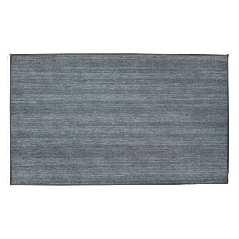 My Magic Carpet Machine Washable Solid Grey Area Rug
