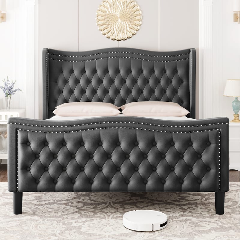 Modern Platform Bed,Full,Queen,King