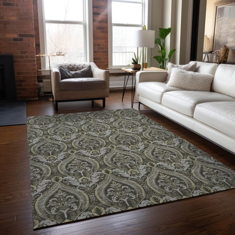 Haso Lush Floral Weather Resistant Classic Meets Modern Outdoor Rug