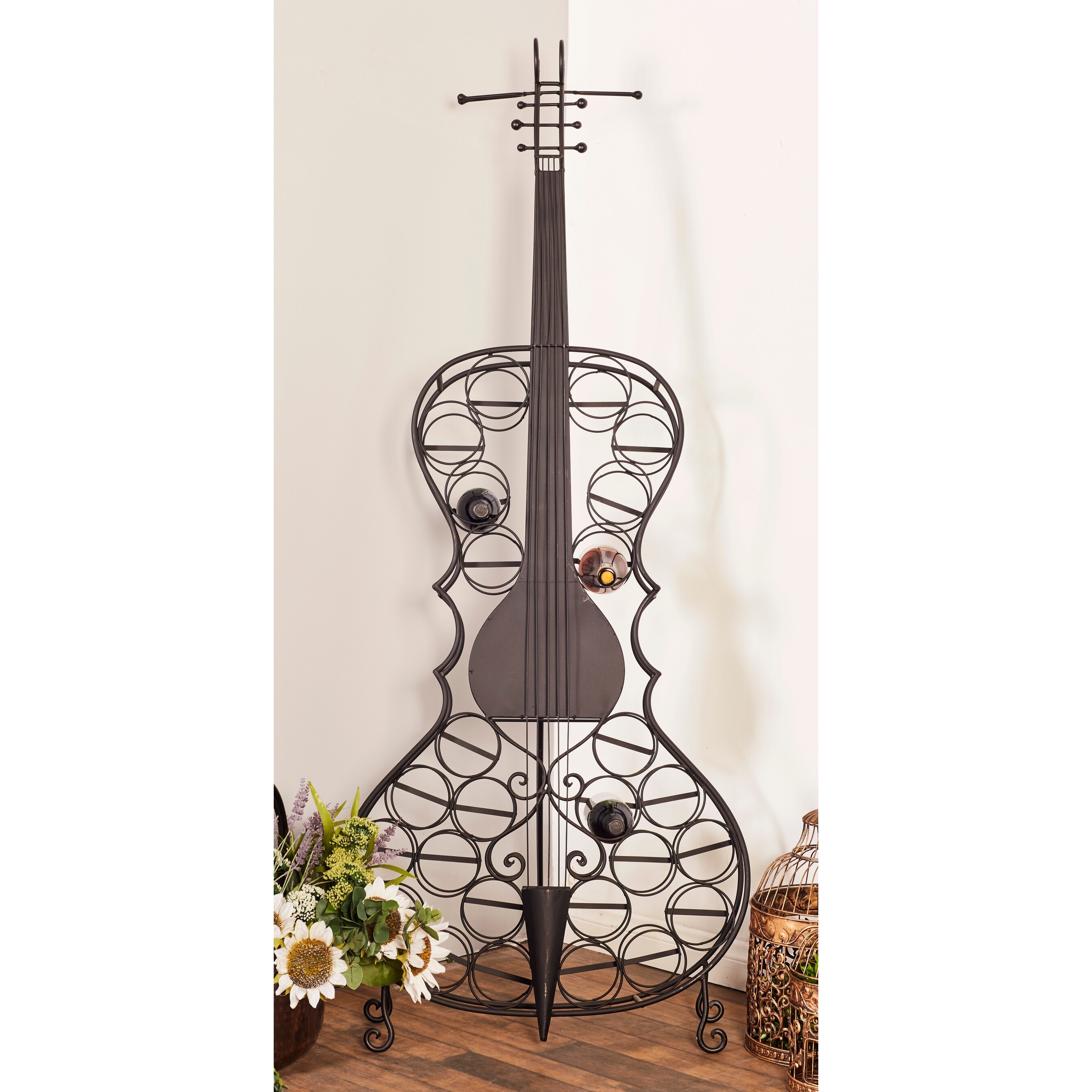 Violin wine rack sales