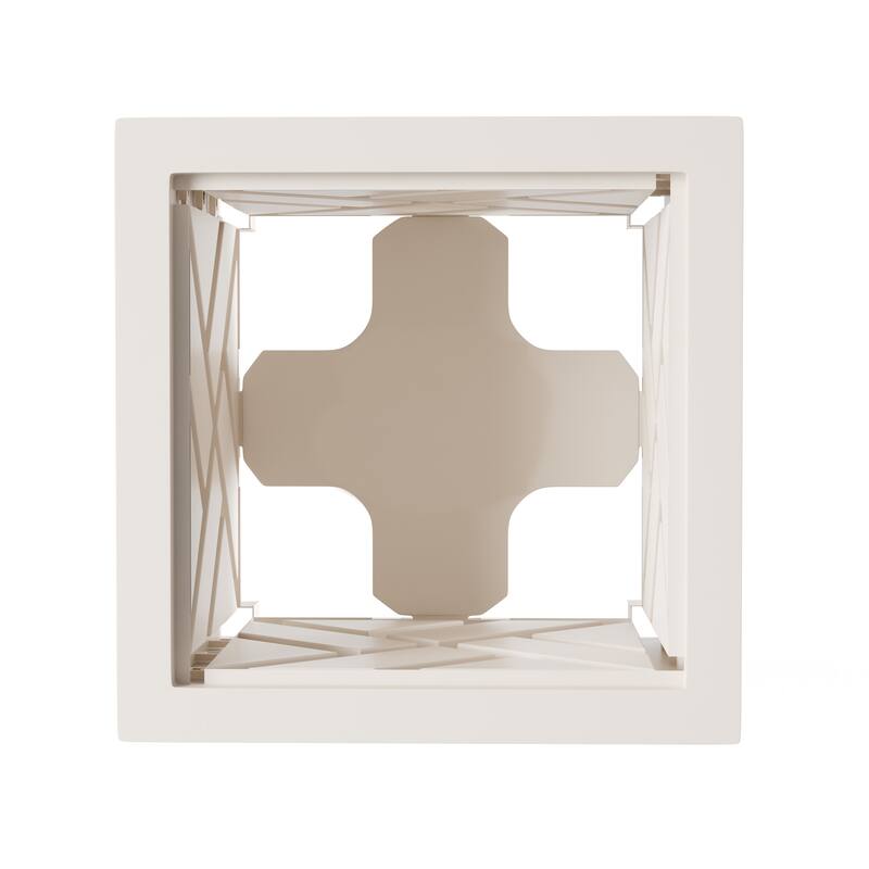 Lattice Design Planter Box – 14.75-Inch-Square Decorative Outdoor Flower or Plant Pot by Pure Garden (White)